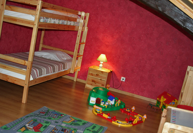 La chambre des enfants du gite rural